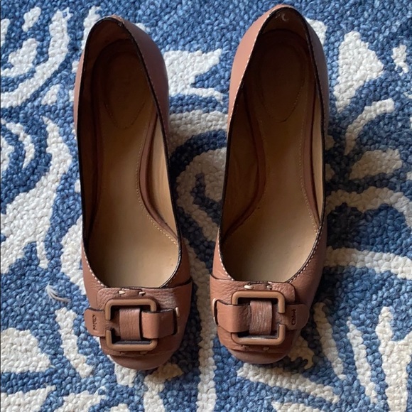 Good condition Tan Chloe wedges - Picture 1 of 5